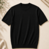 Classic Crew Knit Tee – Black