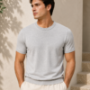 Classic Crew Knit Tee – Light Grey