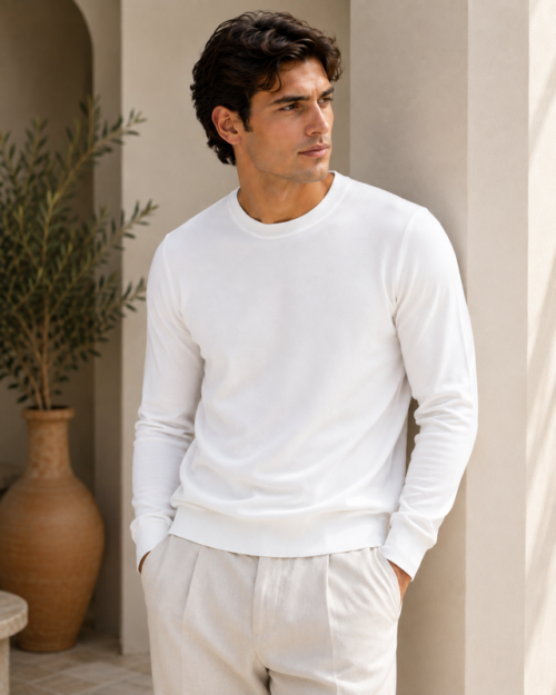 Classic Crew Knit - White