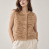 Wool Pile Vest – Camel