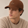 Signature Embroidered Cap — Brown