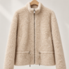 DUC_DORE_Cream_Jacket Wool Pile Zip Jacket – Cream