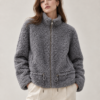 Wool Pile Zip Jacket – Grey