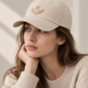 Signature Embroidered Cap — Light Khaki