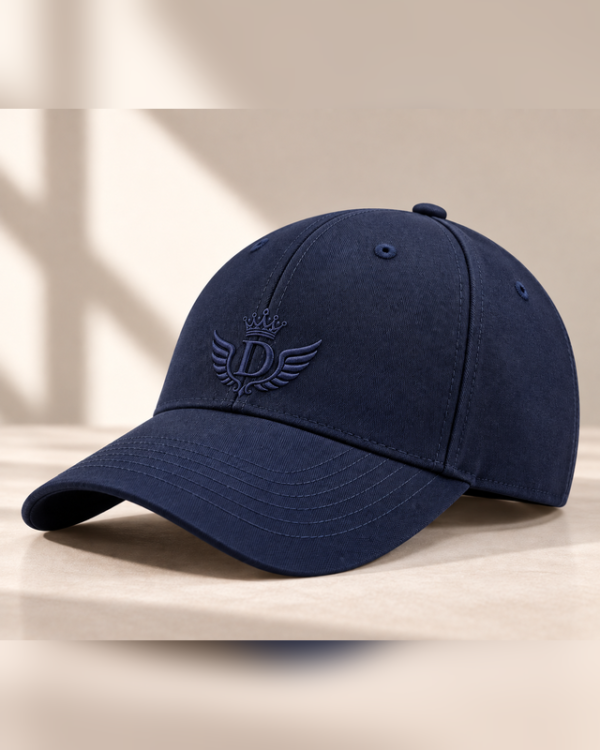 Signature Embroidered Cap — Navy