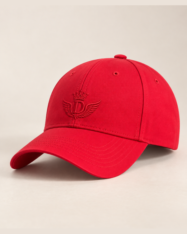 Signature Embroidered Cap – Red