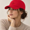 Signature Embroidered Cap – Red